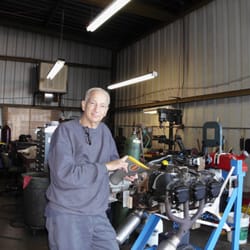 Pete Regina Aviation - Pete standing next to the reciprocating engine test stand.