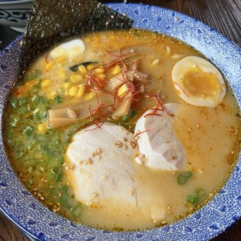 Hinodeya - Newark - SPICY MISO Butter Corn Ramen substitute pork for chicken - Ramen Near Me - Newark, California Hinodeya - Newark - SPICY MISO Butter Corn Ramen substitute pork for chicken - Ramen Near Me - Newark, California