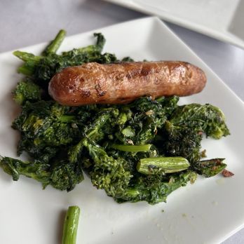 Rino's Place - wild boar sausage over broccoli rabe. so delish. - Italian Near Me - Boston, Massachusetts