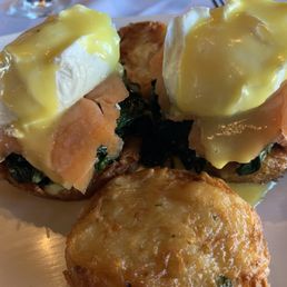 Brunch Smoked Salmon Benedict with potato pancakes Brunch Smoked Salmon Benedict with potato pancakes