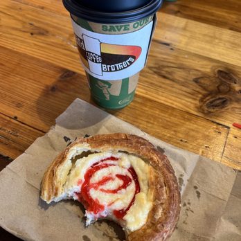 Weird Brothers Coffee - Strawberry cream cheese danish and a medium matcha latte - Coffee & Tea Near Me - Herndon, Virginia Weird Brothers Coffee - Strawberry cream cheese danish and a medium matcha latte - Coffee & Tea Near Me - Herndon, Virginia