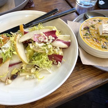 Benchmark - Chicory salad and butternut squash soup - New American Near Me - Santa Ana, California