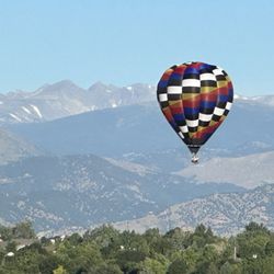 Rocky Mountain Balloon Rides - Rocky Mountains in the Background