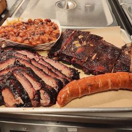 Jalapeno Cheddar Sausage, Lean Juice Tender Brisket 6 pork spareribs Pit Smoked Beans Jalapeno Cheddar Sausage, Lean Juice Tender Brisket 6 pork spareribs Pit Smoked Beans