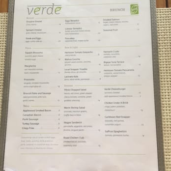 Verde - Menu - New American Near Me - Miami, Florida Verde - Menu - New American Near Me - Miami, Florida