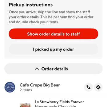Café Crêpe - Ordered about an hour ahead of time but when I got there they said their iPad says 10:05. It's 10:07 still not ready - Cafes Near Me - Big Bear Lake, California Café Crêpe - Ordered about an hour ahead of time but when I got there they said their iPad says 10:05. It's 10:07 still not ready - Cafes Near Me - Big Bear Lake, California