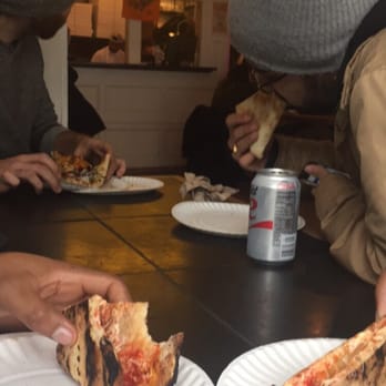 Best Pizza - Strangers enjoying pizza - Pizza Near Me - Brooklyn, New York