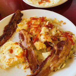 Tom's eggs and bacon breakfast. Very taste. Would recommend the restaurant anyone driving by. Tom's eggs and bacon breakfast. Very taste. Would recommend the restaurant anyone driving by.