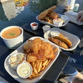 Red Fish Blue Fish - Halibut and Cod fish and chips, fried pickles, seafood chowder - Fish & Chips Near Me - Victoria, British Columbia Red Fish Blue Fish - Halibut and Cod fish and chips, fried pickles, seafood chowder - Fish & Chips Near Me - Victoria, British Columbia