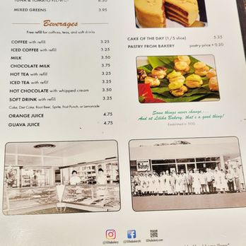 Liliha Bakery - Da menu as of August 29, 2025. - Bakeries Near Me - Honolulu, Hawaii
