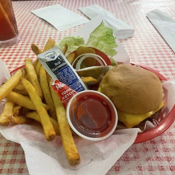 Bell Buckle Cafe - Bacon Cheeseburger and side of fries - American Near Me - Bell Buckle, Tennessee