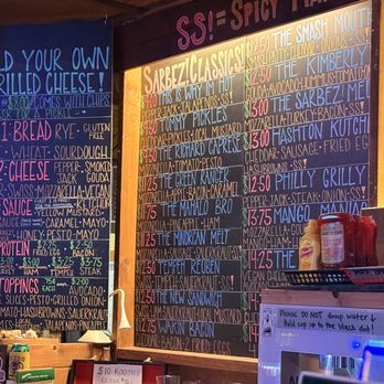 Sarbez - Grilled Cheese Menu - Cafes Near Me - Saint Augustine, Florida
