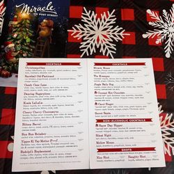 Volstead Act - Christmas menu.