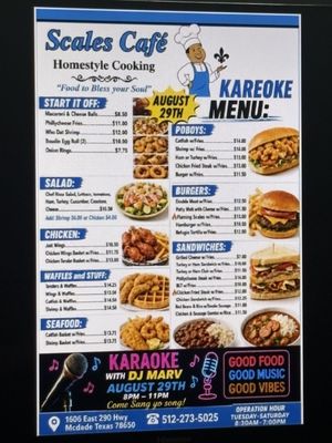Menu photo 2 Scales Cafe McDade, TX Menu photo 2 Scales Cafe McDade, TX