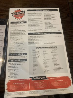 Menu photo 3 Bad Daddy's Burger Bar Mooresville, NC