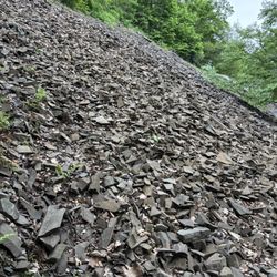 The Notch - A shale slope on Bare Mountain trail