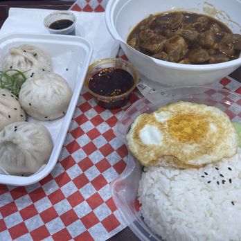 Purple Rice - Pork with rice & pork buns - amazing - Bubble Tea Near Me - Hoboken, New Jersey