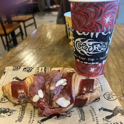 Colectivo Coffee Evanston - Coffee & fabulous raspberry almond croissant