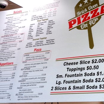Pizza on 40th - Menu, part 1 - Pizza Near Me - Phoenix, Arizona Pizza on 40th - Menu, part 1 - Pizza Near Me - Phoenix, Arizona