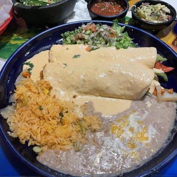 El Tapatio - Two chicken enchiladas with creamy sauce - Mexican Near Me - Page, Arizona