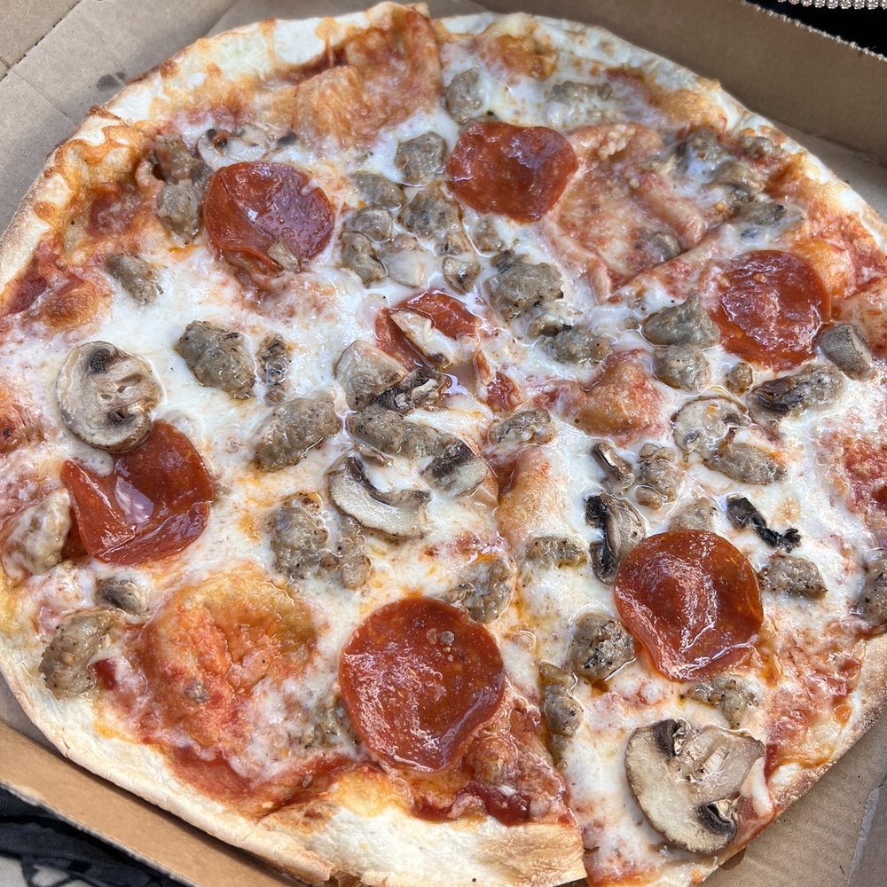 MOD Pizza - Pepperoni, spicy sausage and mushrooms - Fast Food Near Me - Dunkirk, Maryland MOD Pizza - Pepperoni, spicy sausage and mushrooms - Fast Food Near Me - Dunkirk, Maryland