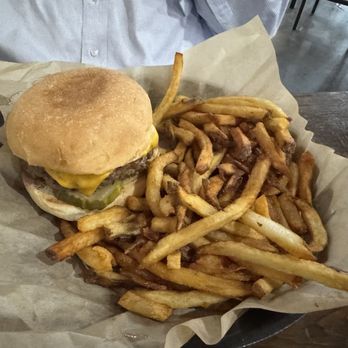 The Burgers - Cheeseburger with fries - American Near Me - Knoxville, Tennessee The Burgers - Cheeseburger with fries - American Near Me - Knoxville, Tennessee