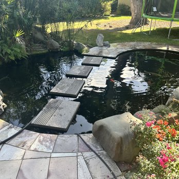 Creative Ponds and Gardens - Walk over the pond - Landscaping Near Me Creative Ponds and Gardens - Walk over the pond - Landscaping Near Me