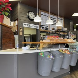 Max's Deli & Catering - Sandwich counter, plenty of hot sauces and chips to choose as a side