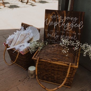 LittleBrownnSuitcase - Custom unplugged sign made especially for us by LittleBrownnSuitcase - Wedding Planning Near Me - Upland, California
