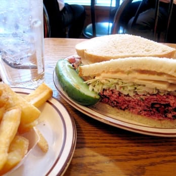 Sam LaGrassa's - pastrami sandwich with corn beef hash and fries - Delis Near Me - Boston, Massachusetts Sam LaGrassa's - pastrami sandwich with corn beef hash and fries - Delis Near Me - Boston, Massachusetts