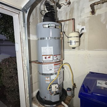 A & R Plumbing And Drain - New 40 gallon A.O.SMITH power vent water heater install in garage with all up grades needed. - Plumbing Near Me - Richmond , California A & R Plumbing And Drain - New 40 gallon A.O.SMITH power vent water heater install in garage with all up grades needed. - Plumbing Near Me - Richmond , California