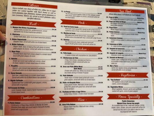Menu photo 2 Numero Uno Cuban Restaurant Orlando, FL Menu photo 2 Numero Uno Cuban Restaurant Orlando, FL