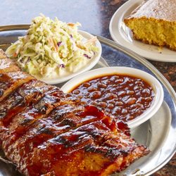 Shore Grille - Baby Backs with Baked Beans, Coleslaw, & Cornbread