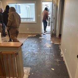 J&S Concrete - Removing peel and stick tiles