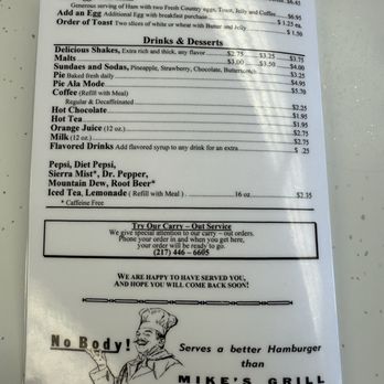 Mike's Grill - Breakfast and dessert - Burgers Near Me - Tilton, Illinois Mike's Grill - Breakfast and dessert - Burgers Near Me - Tilton, Illinois