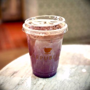 Republik Coffee - Purple Caramel Latte (iced - seasonal) - beautiful and delicious ube forward latte with smooth espresso and not too sweet! - Coffee & Tea Near Me - Monrovia, California Republik Coffee - Purple Caramel Latte (iced - seasonal) - beautiful and delicious ube forward latte with smooth espresso and not too sweet! - Coffee & Tea Near Me - Monrovia, California