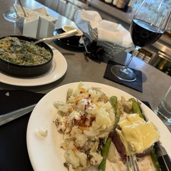 21 Main At North Beach - Creamed Spinach with Pancetta, loaded Jumbo Baked Idaho Potato, Filet Oscar - Steakhouses Near Me - North Myrtle Beach, South Carolina 21 Main At North Beach - Creamed Spinach with Pancetta, loaded Jumbo Baked Idaho Potato, Filet Oscar - Steakhouses Near Me - North Myrtle Beach, South Carolina