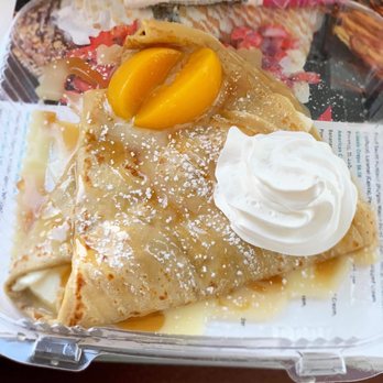 Rafi's Crepes - Peach supreme crepe - Food Trucks Near Me