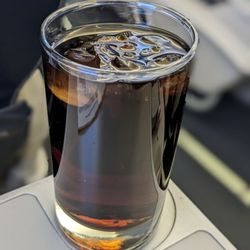 United Airlines - Diet Coke in a glass