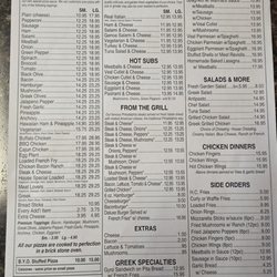 Boothbay House of Pizza - Aug 2025 menu