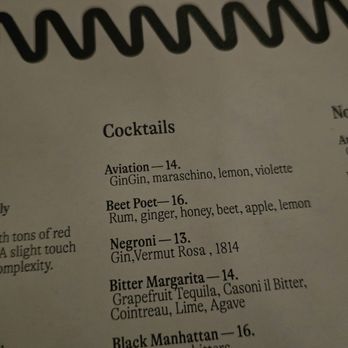 Commune - Cocktail menu - Wine Bars Near Me - Avondale Estates, Georgia