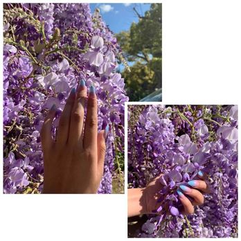 QQ Salon - pink to blue hombre dip powder - Hair Salons Near Me - Norwalk, California QQ Salon - pink to blue hombre dip powder - Hair Salons Near Me - Norwalk, California