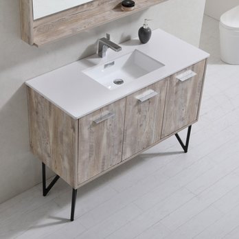 LBGBath - The Bosco Vanity in Nature Wood Finish - Kitchen & Bath Near Me - London, Ontario