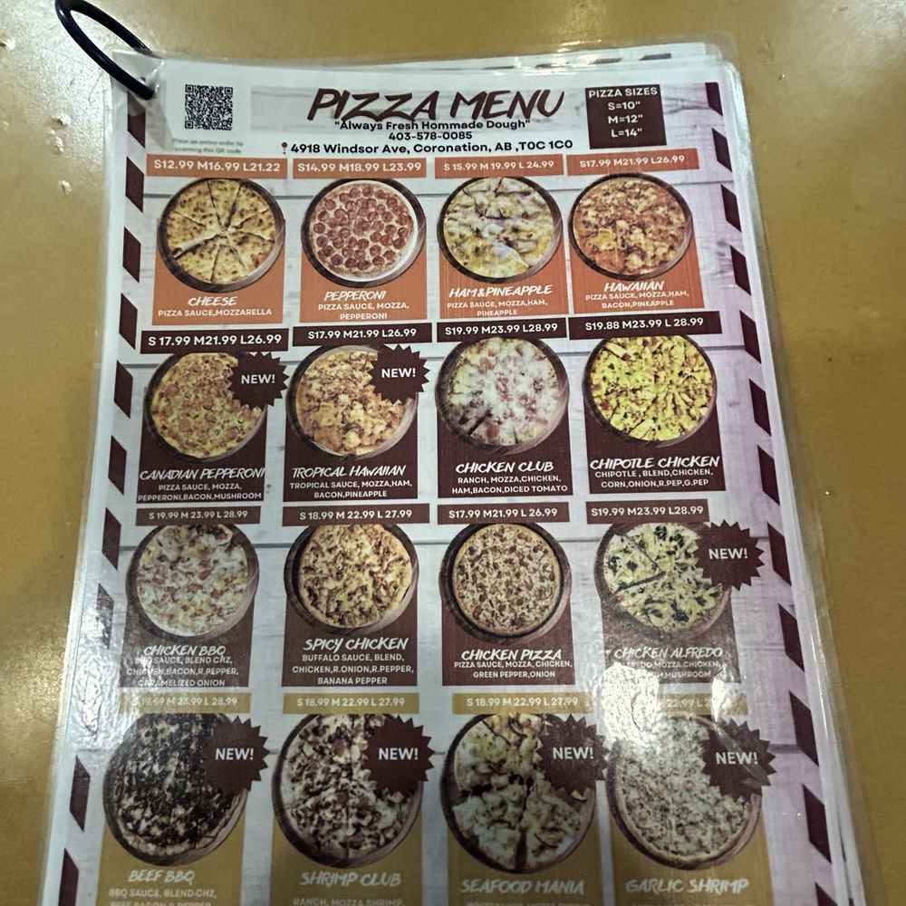 Pizzaland And BBQ Hub - Pizza menu 4 - Pizza Near Me - Coronation, Alberta