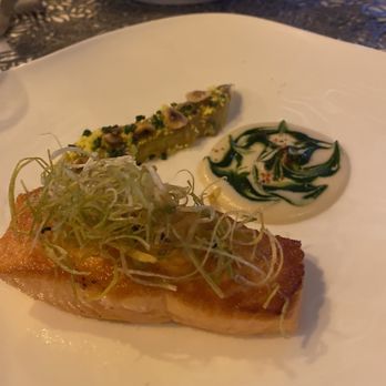 Le Jardinier - The salmon was overly salty but perfectly cooked - French Near Me - Miami, Florida