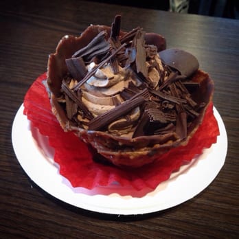 Larsen's Danish Bakery - Chocolate mousse in an edible cup made of almonds. - Bakeries Near Me - Seattle, Washington Larsen's Danish Bakery - Chocolate mousse in an edible cup made of almonds. - Bakeries Near Me - Seattle, Washington