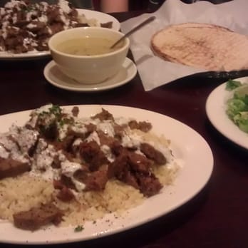 Garlic Crush - Gyro plates with salad and lintel soup. - Mediterranean Near Me - Bellevue, Washington