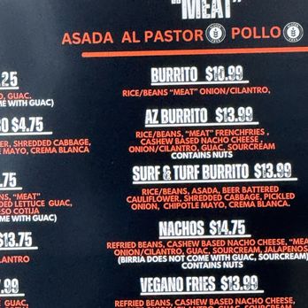 Tacos Veganos - Menu - Mexican Near Me - Avondale, Arizona Tacos Veganos - Menu - Mexican Near Me - Avondale, Arizona