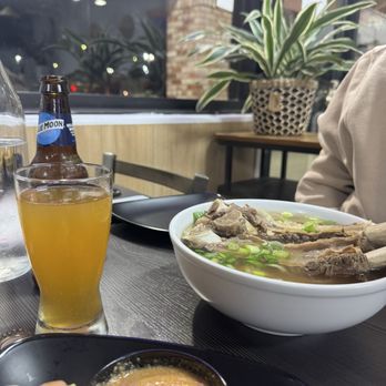 Pho Nha - Beef rib Pho and Blue Mood Beer - Vietnamese Near Me - Hollister, California