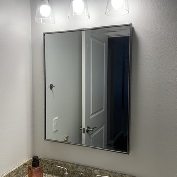 Eastside Handyman - Powder room vanity mirror - Handyman Near Me